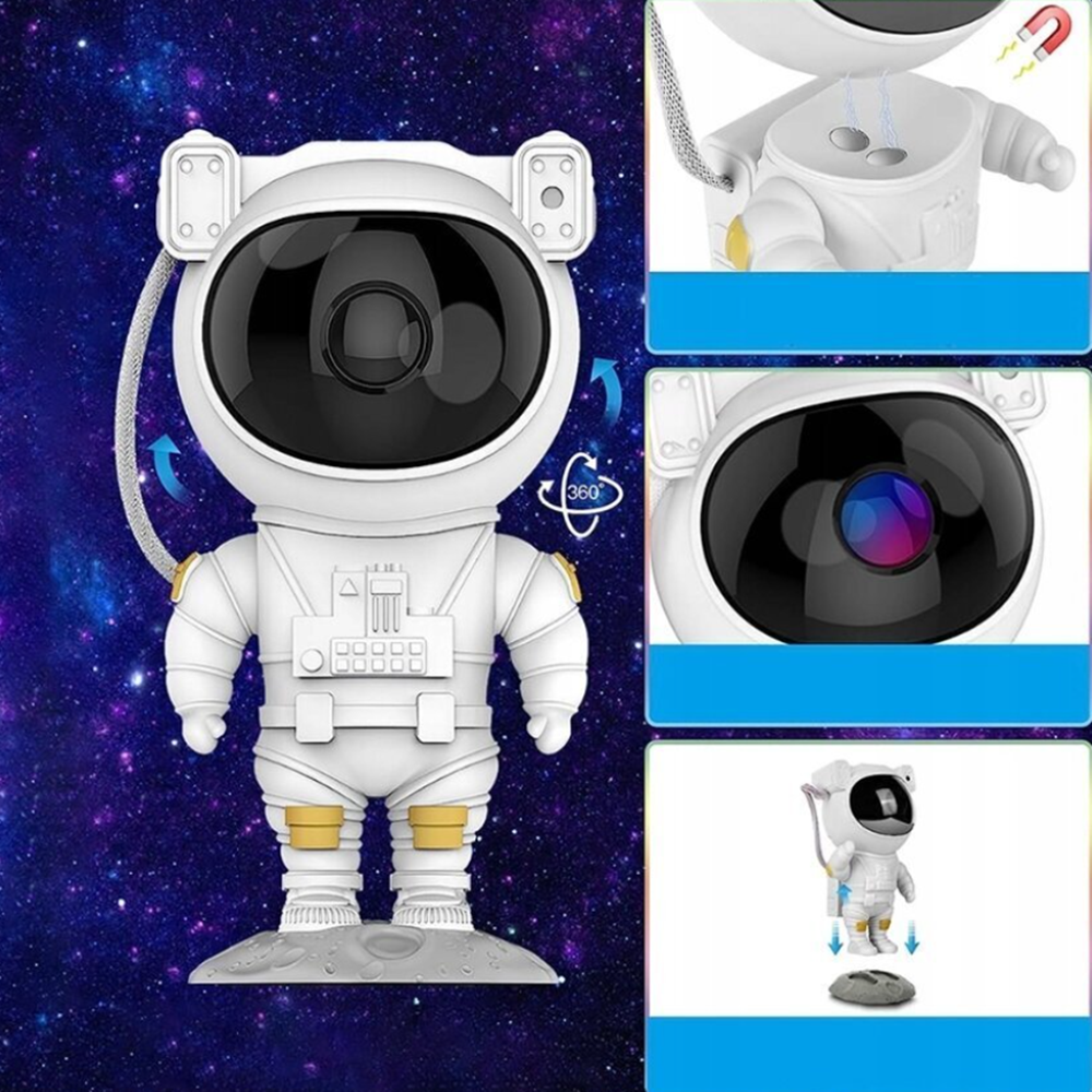 Űrhajós LED csillagprojektor – távirányítós éjszakai fény gyerekeknek és dekorációhoz (BBD) 8