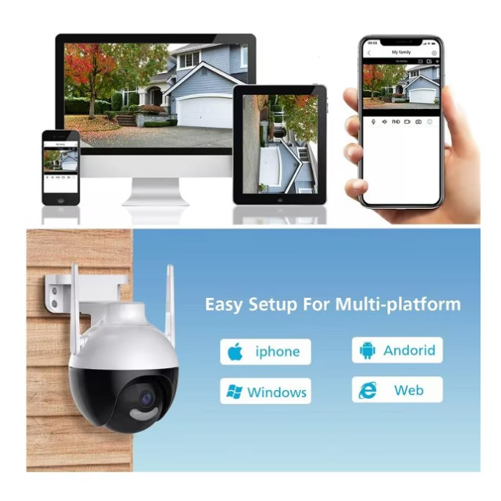 V380 vezeték nélküli smart wifi biztonsági kamera – HD IP megfigyelő kamera éjjellátóval, mobilalkalmazással és mozgásérzékeléssel (BBV) 3