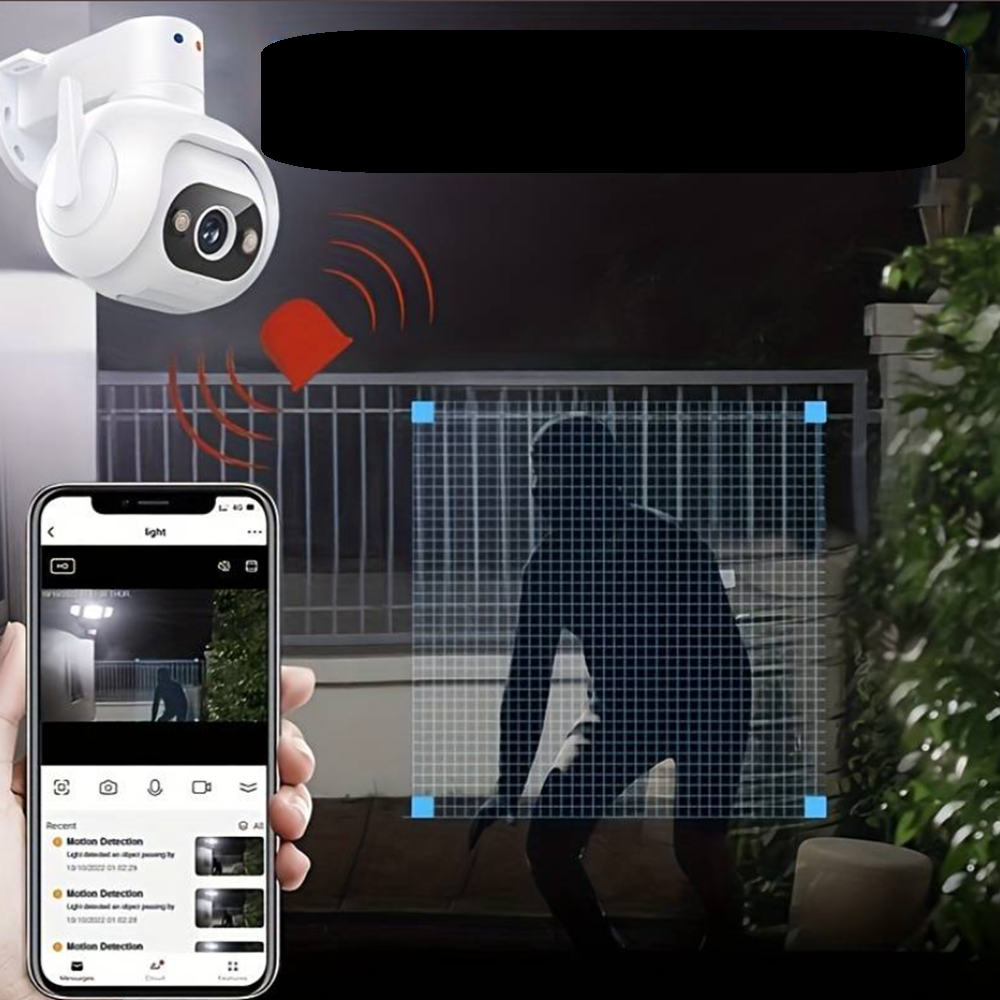 Vezeték nélküli 5MP IP PTZ kamera 10X Zoom, hangérzékelős riasztás, falra rögzíthető (BBV) 2