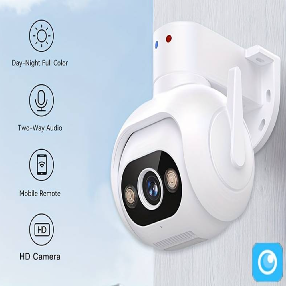 Vezeték nélküli 5MP IP PTZ kamera 10X Zoom, hangérzékelős riasztás, falra rögzíthető (BBV) 4