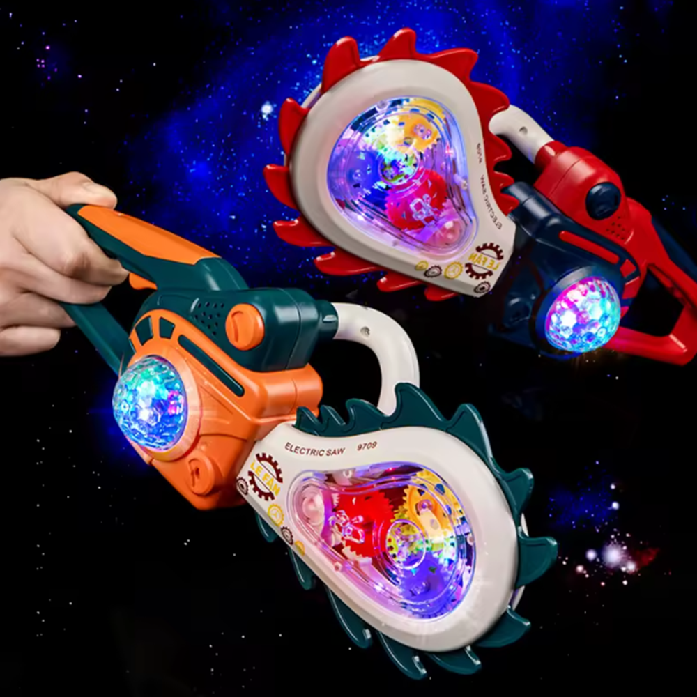 Világító és zenélő hordozható játék fűrész gyerekeknek (BBMJ) 1