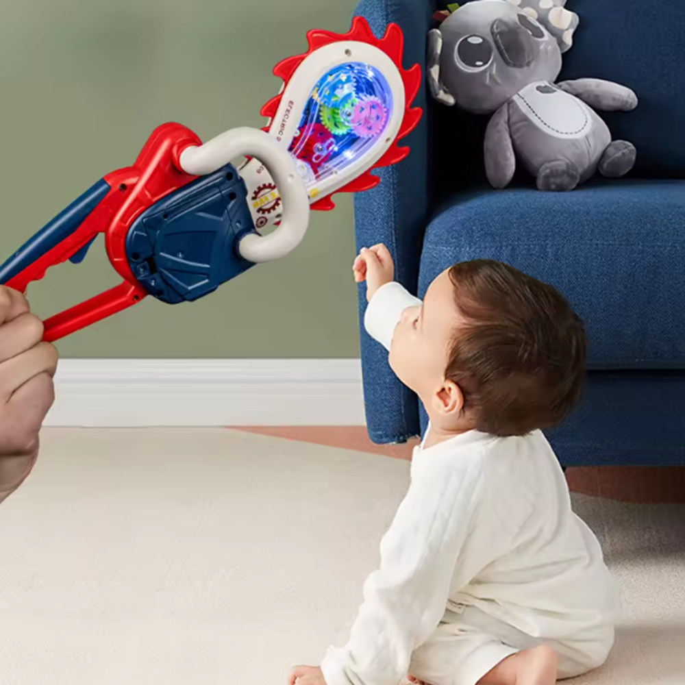 Világító és zenélő hordozható játék fűrész gyerekeknek (BBMJ) 2