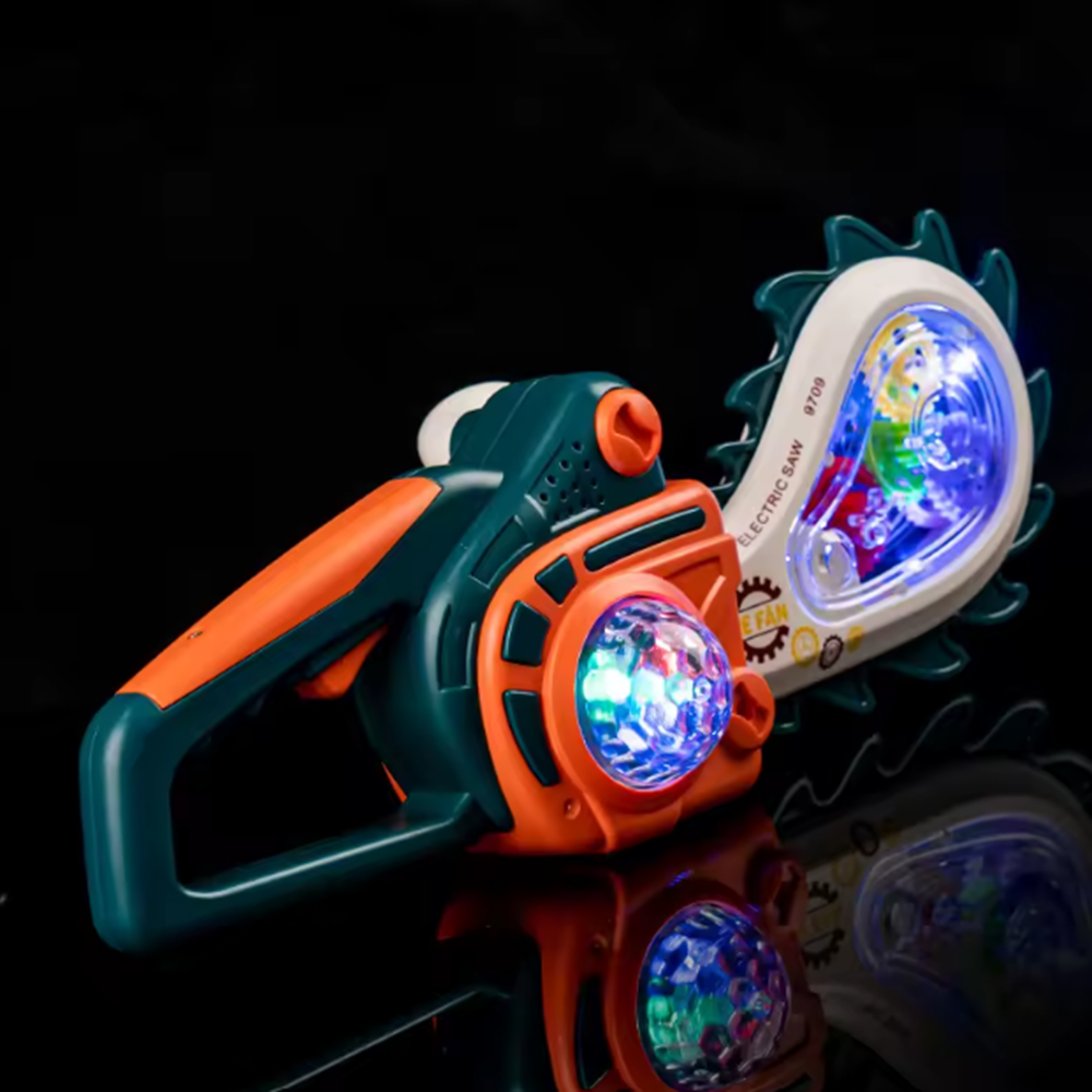 Világító és zenélő hordozható játék fűrész gyerekeknek (BBMJ) 4