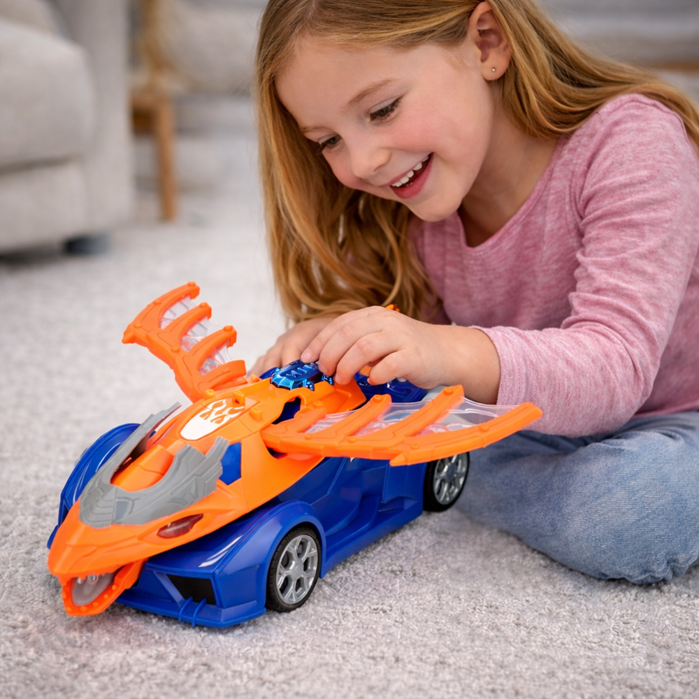 VoltRex 2in1 átalakuló dinoszaurusz autó – repülő dínó játék fény- és hangeffekttel (BBJ) 3