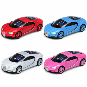 WSTER WS-660 Bugatti autó formájú hordozható bluetooth hangszóró 15w – led kijelzős, FM rádiós (BBD) - Image 1