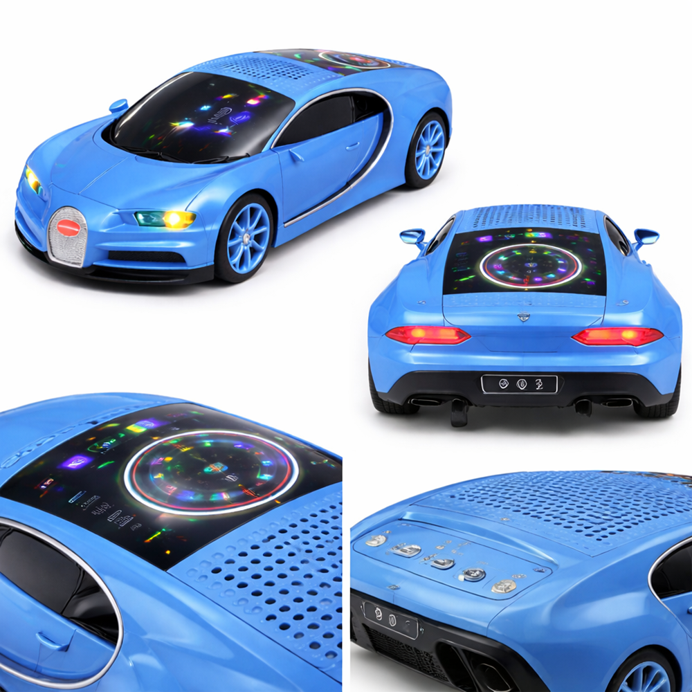 WSTER WS-660 autó formájú bluetooth hangszóró 15w – led kijelzős, FM rádiós hordozható hangszóró (BBD) 3