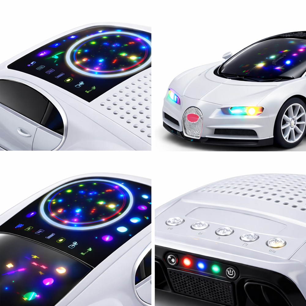 WSTER WS-660 autó formájú bluetooth hangszóró 15w – led kijelzős, FM rádiós hordozható hangszóró (BBD) 4