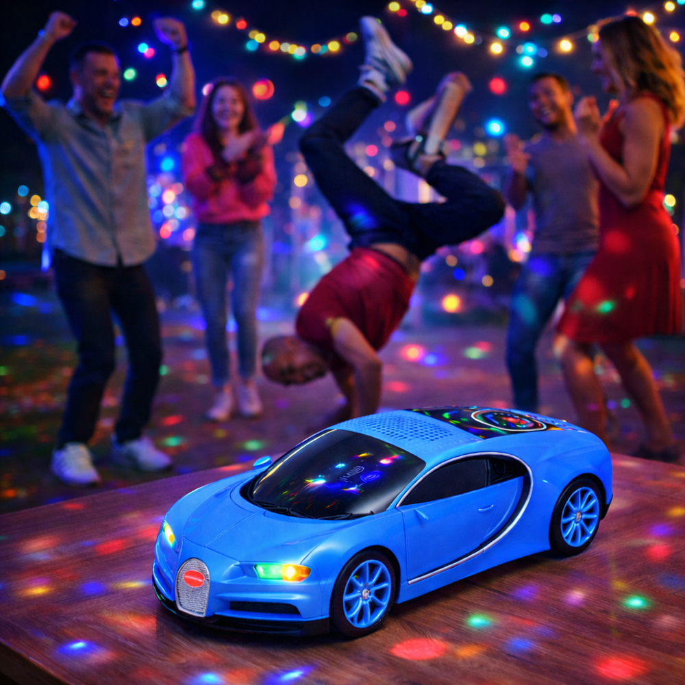 WSTER WS-660 autó formájú bluetooth hangszóró 15w – led kijelzős, FM rádiós hordozható hangszóró (BBD) 5