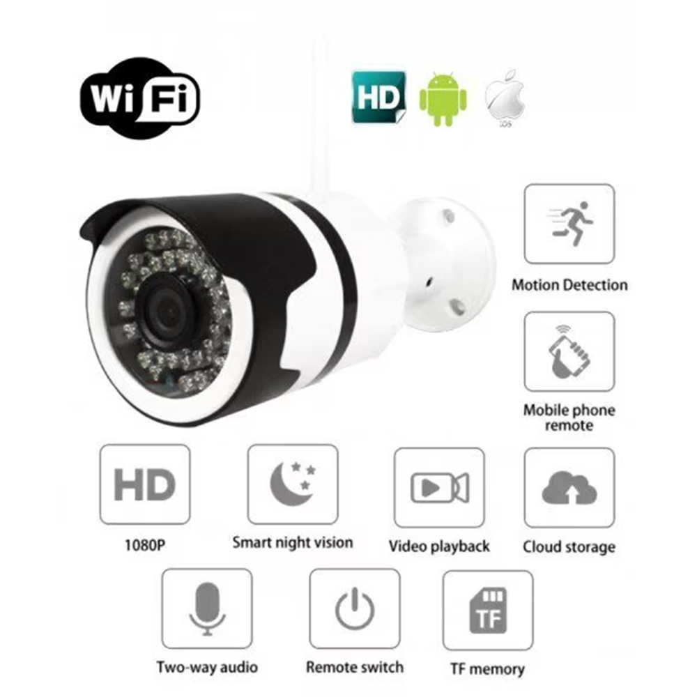 WiFi IP Smart kamera kültéri vezeték nélküli megfigyeléshez 4
