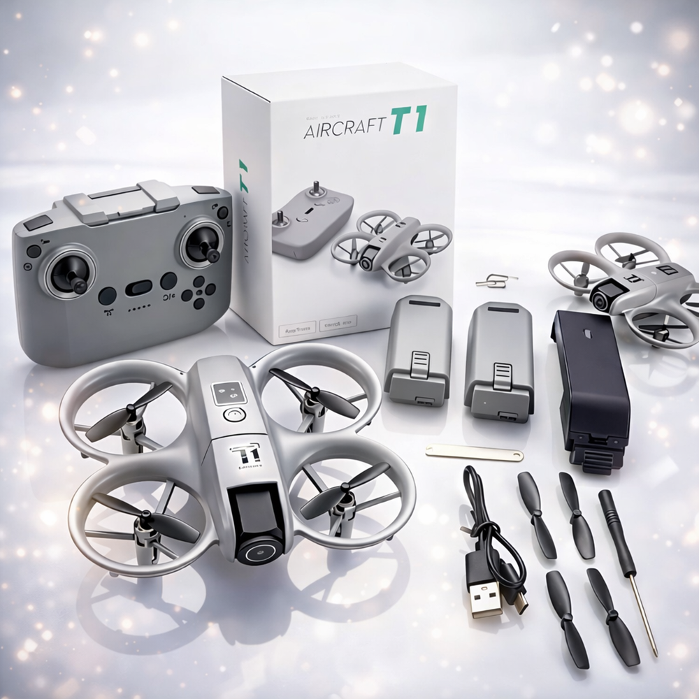 Aircraft T1 mini drón – kompakt RC quadcopter HD kamerával, kezdőknek (BBD) 4
