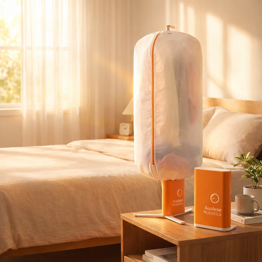 Auslese mini hordozható elektromos ruhaszárító – összecsukható kompakt ruhaszárító 300W teljesítménnyel (BBM) 3