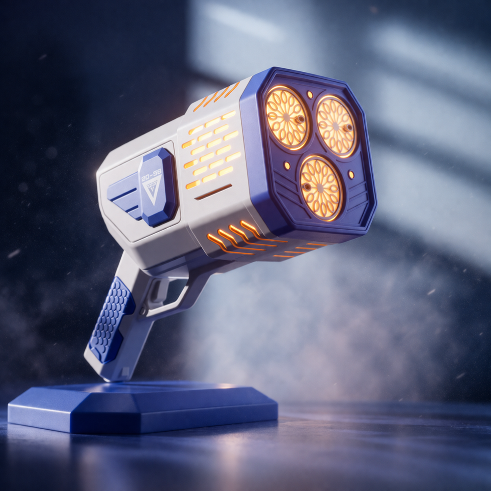 Bubble Gun 36 lyukú LED buborékfújó pisztoly – automata szappanbuborék gép gyerekeknek, kék – 2026 egyik legkeresettebb játéka (BBJ) 5