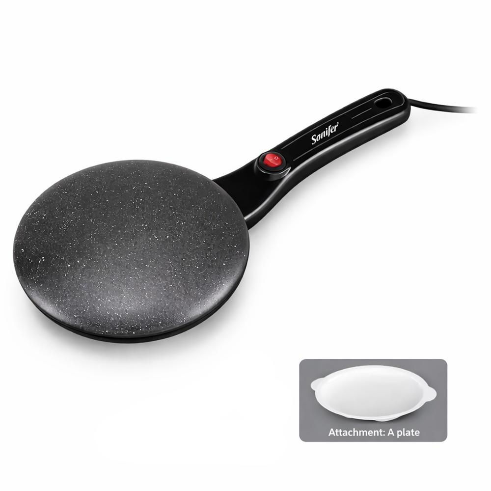 CREPELLA Pro elektromos palacsintasütő és crepe maker – tapadásmentes tortilla sütő, kompakt reggelikészítő (BBE) 6