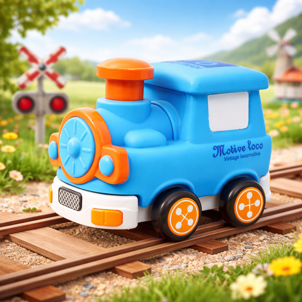 ChooChoo Buddy távirányítós játék vonat gyerekeknek – vidám RC mozdony kicsiknek, fejlesztő játék 13×10×11 cm (BBJ) 4