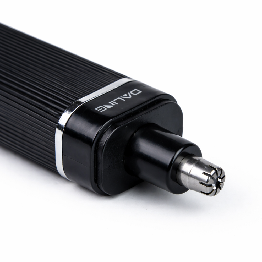 Daling DL-7111 férfi USB orrszőrnyíró – elektromos orr- és fülszőrnyíró trimmelő rozsdamentes acél pengével, fekete (BBD) 3