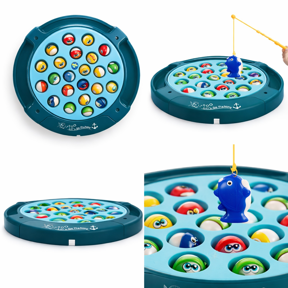 Dinoszauruszos horgászós játék forgó pályával – szórakoztató társasjáték gyerekeknek (FX) 3 (2)