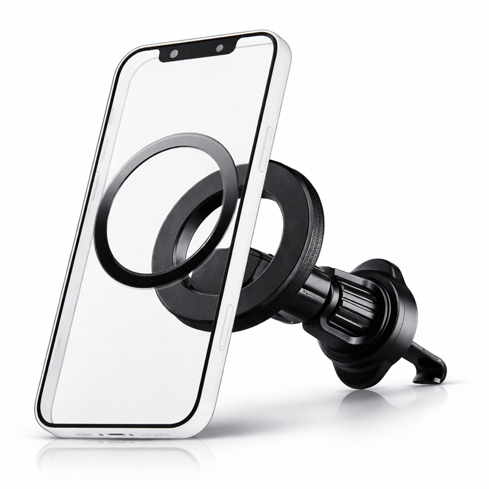 Ezra mágneses autós telefontartó – erős tartás, univerzális mobil tartó, 360° forgatható (8×6×6 cm) (BBD) 1