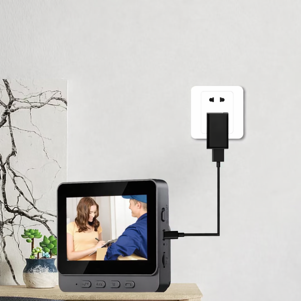 GuardBell WiFi videós kapucsengő monitorral – kétirányú kommunikáció, éjjellátó, IP65 kültéri okos csengő 3