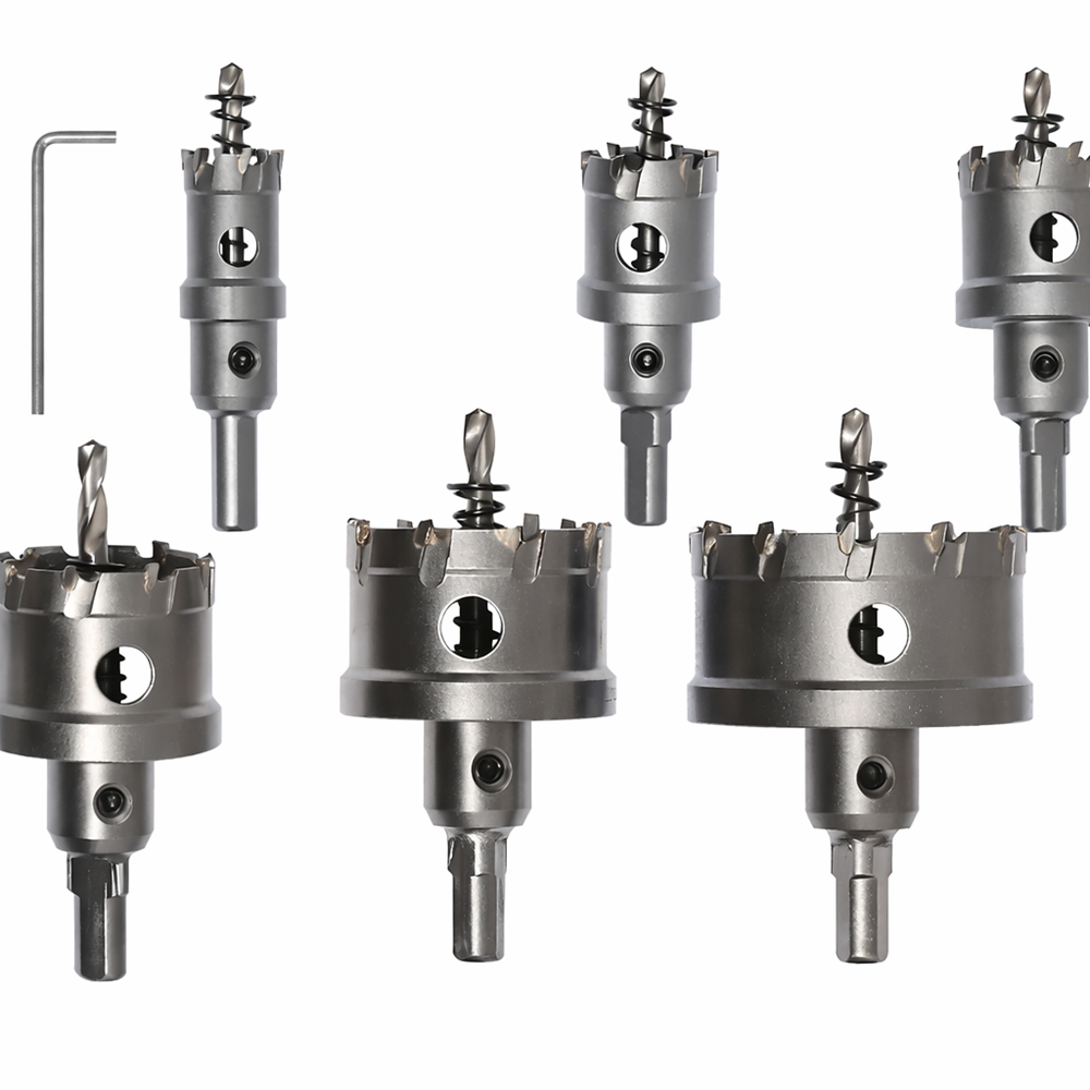 HA-0060 körkivágó fűrész készlet 22–65 mm – 6 db-os lyukfűrész szett fához és gipszkartonhoz (BBD) 2