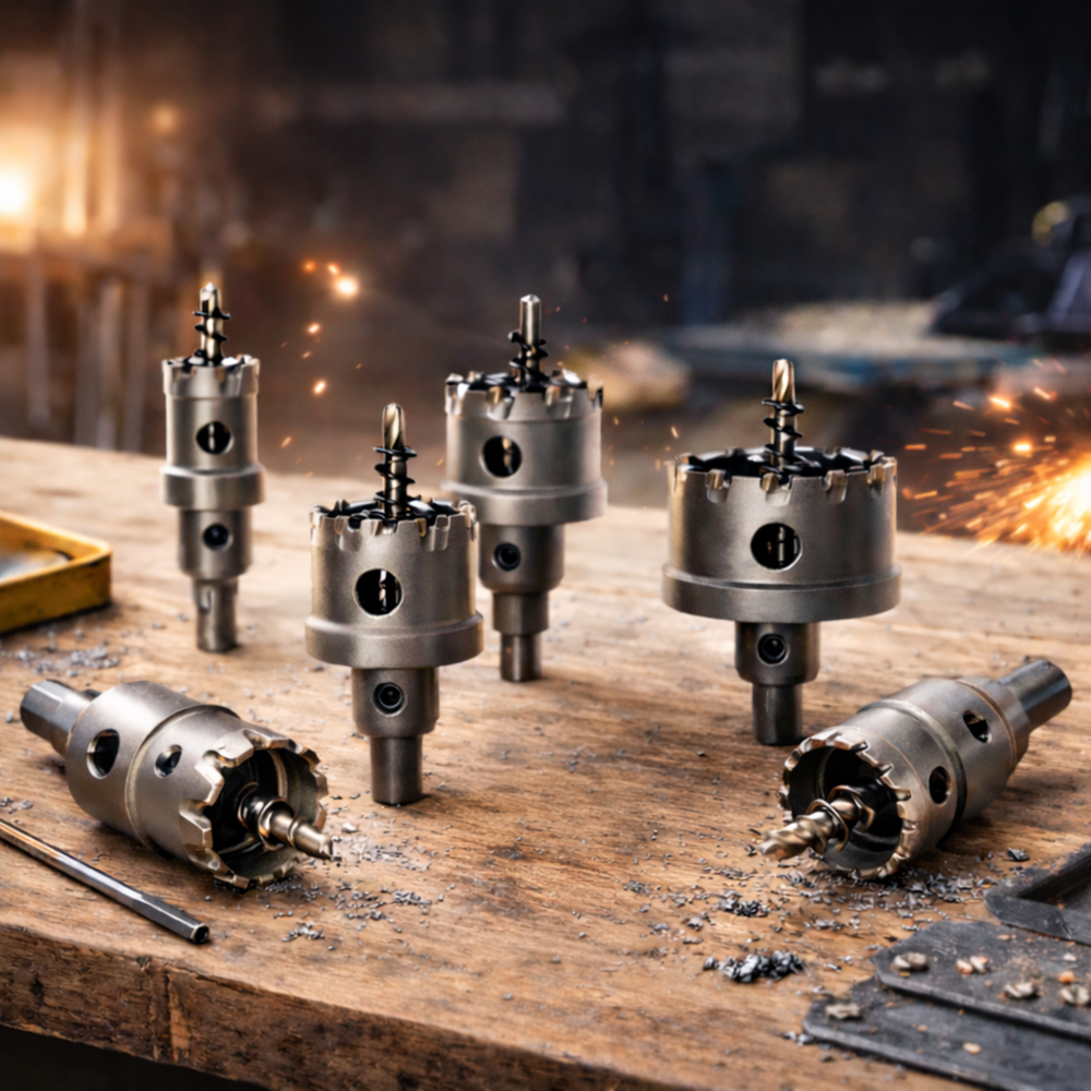 HA-0060 körkivágó fűrész készlet 22–65 mm – 6 db-os lyukfűrész szett fához és gipszkartonhoz (BBD) 67