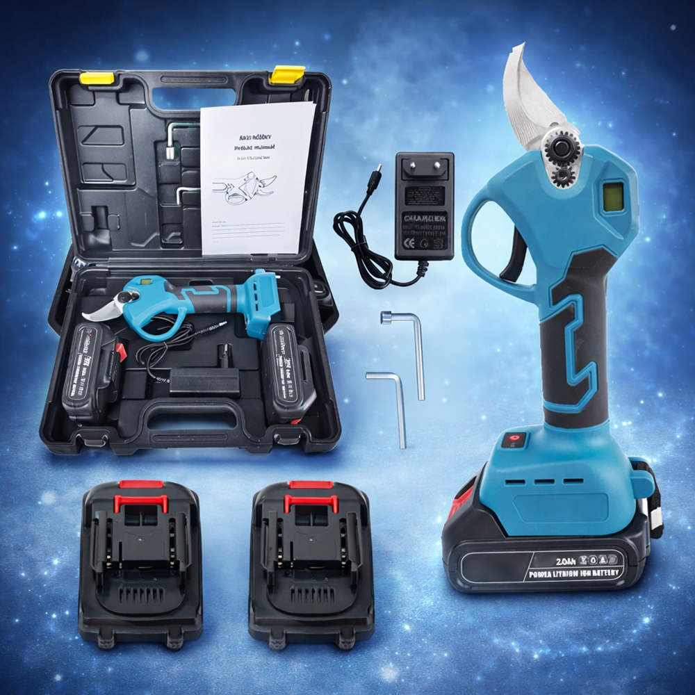 HAYAMI HA-1028 akkus metszőolló 21V – elektromos ágvágó olló 28 mm vágáskapacitással, kék (FX) 3