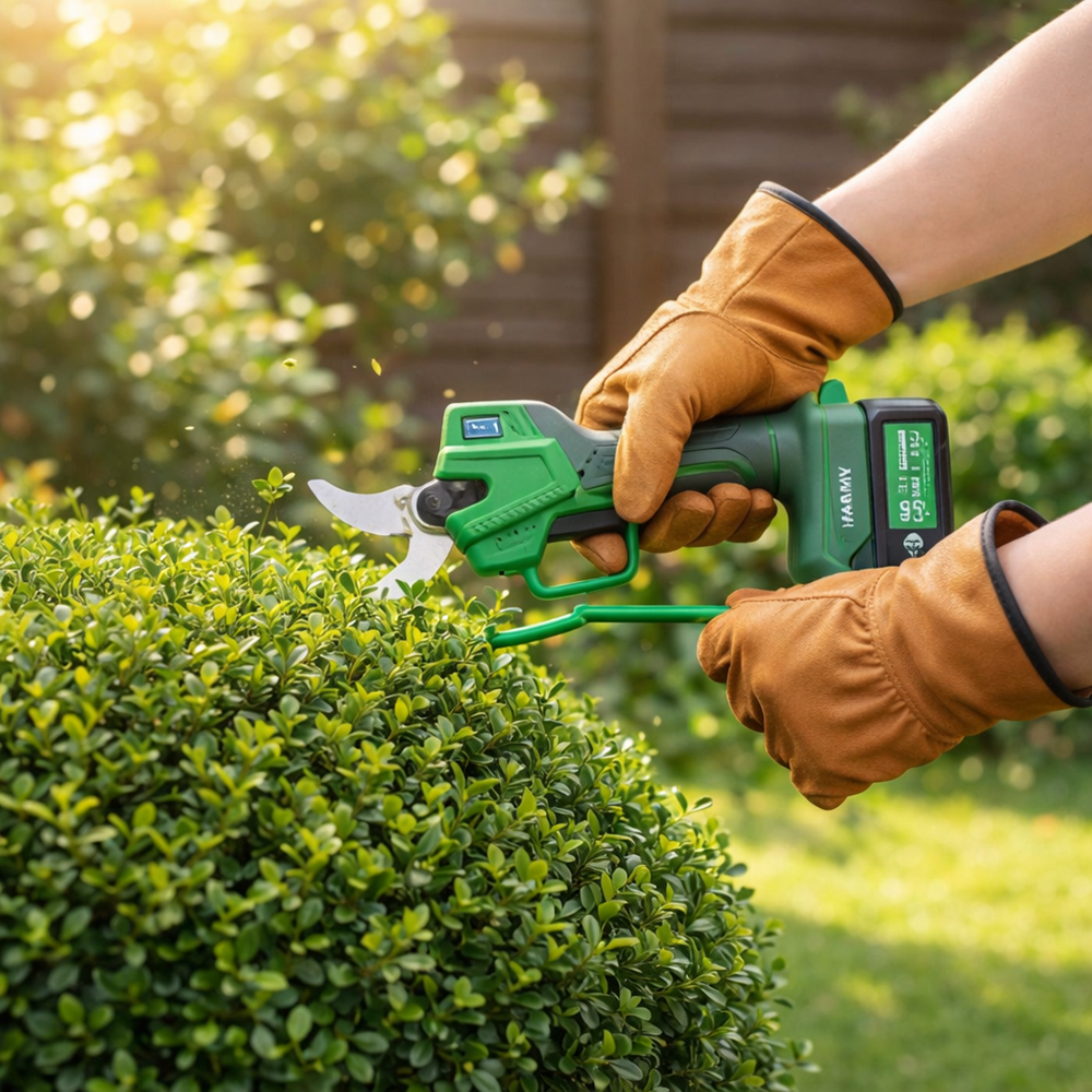 HAYAMI HA-1032 akkumulátoros metszőolló – elektromos kerti metszőolló ágak és növények metszéséhez 4