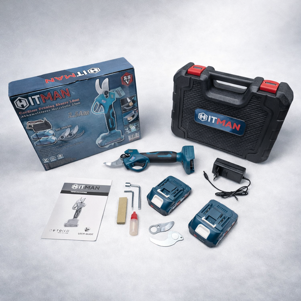 HITMAN 88V akkumulátoros metszőolló HT-BSCS-6449 – elektromos metszőolló plusz késsel, professzionális ágvágó (BBV) 4