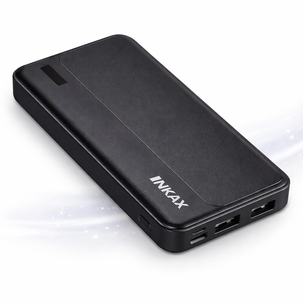 INKAX PB-01A 10 000 mAh power bank – LED kijelzős gyorstöltő külső akkumulátor USB-C és Micro USB porttal (BBD) 4