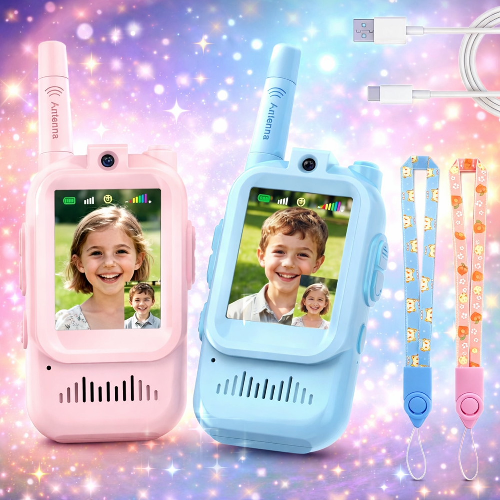 KidConnect videós walkie-talkie gyerekeknek – 2 db-os gyermek adóvevő szett kamerával és kijelzővel 5