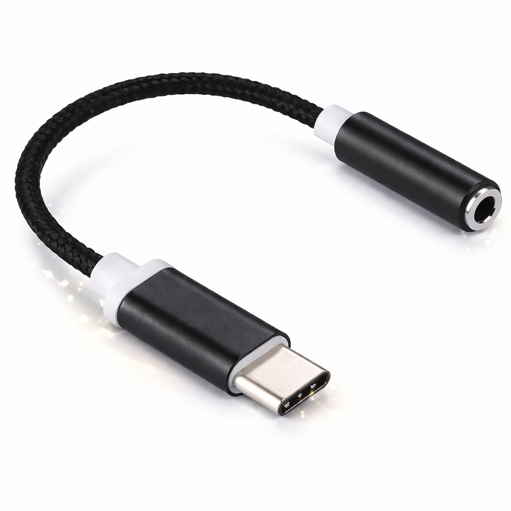 Kouvolsen USB-C – 3,5 mm jack adapter – audio átalakító fejhallgatóhoz, fekete 1