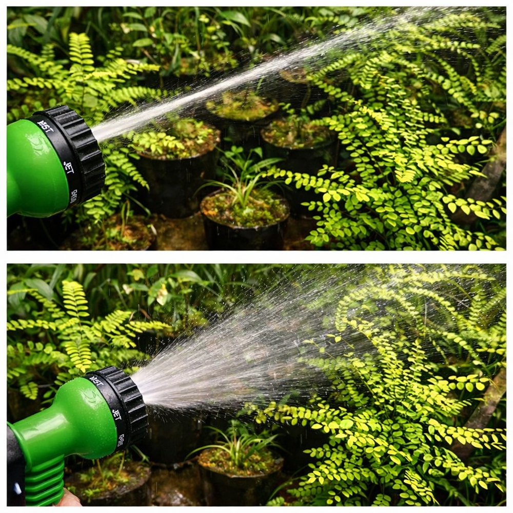 MAGIC HOSE KL25-114 kihúzható locsolótömlő 30 m – rugalmas kerti slag szórófejjel, csavarodásmentes öntözőtömlő (BBV) 4