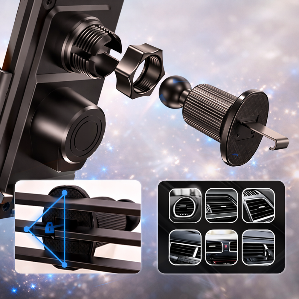 MagCharge Pro mágneses autós telefontartó gyorstöltéssel – vezeték nélküli töltő és univerzális mobil tartó adapterekkel (BBD) 4