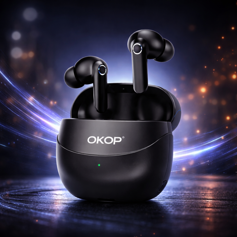 OKOP KP-209 True Wireless Bluetooth 5.4 fülhallgató – vezeték nélküli TWS headset töltőtokkal, stabil kapcsolat és modern hangzás (BBD) 3