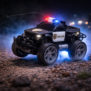 PoliceRover távirányítós rendőr terepjáró – LED világító RC autó gyerekeknek, off-road játék (BBJ) - Image 5