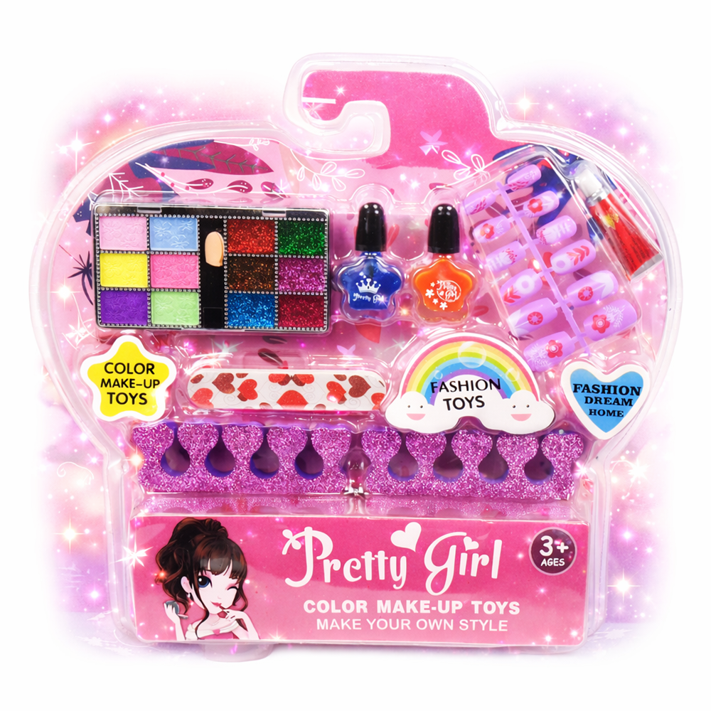 Pretty Girl gyerek smink szett – kozmetikai szépség készlet kislányoknak, játék smink (BBJ) 1