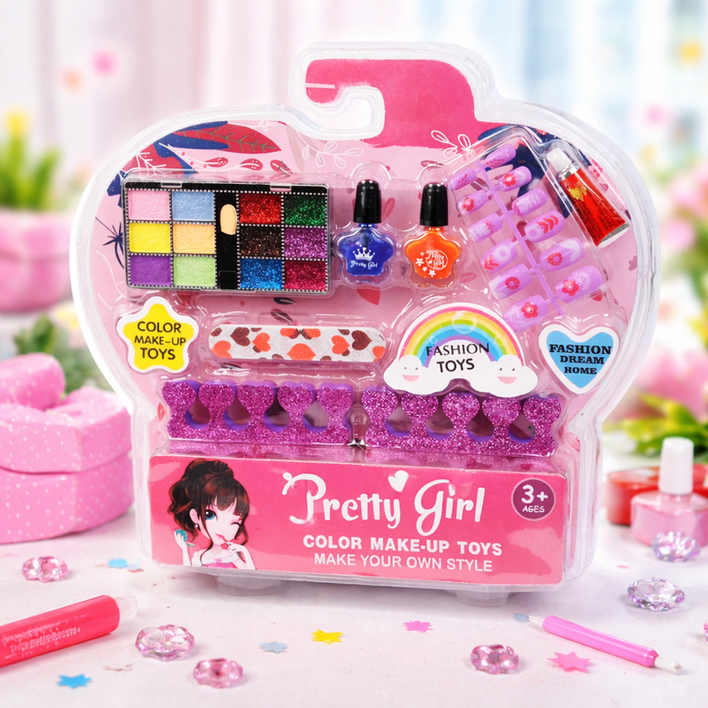 Pretty Girl gyerek smink szett – kozmetikai szépség készlet kislányoknak, játék smink (BBJ) 5