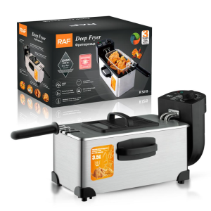 RAF 3 literes elektromos fritőz – 2000W olajsütő rántott ételekhez (BBV) (FX) - Image 11