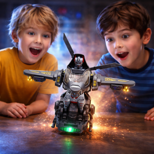 RoboChopper transformer helikopter – átalakuló robot játék LED fénnyel és hanggal (BBJ) - Image 2