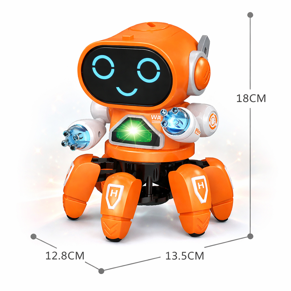RoboZümi interaktív világító robot – LED-es mozgó játék robot gyerekeknek, fényeffektusokkal (BBJ) 5