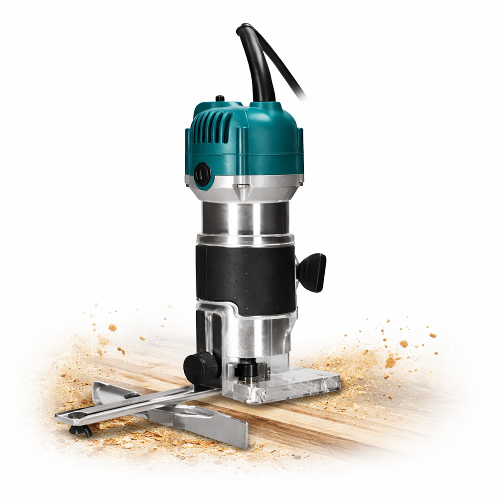 THO M-6008 elektromos kézi marógép – faipari felsőmaró, precíz élmaró és horonymaró (FX) 1