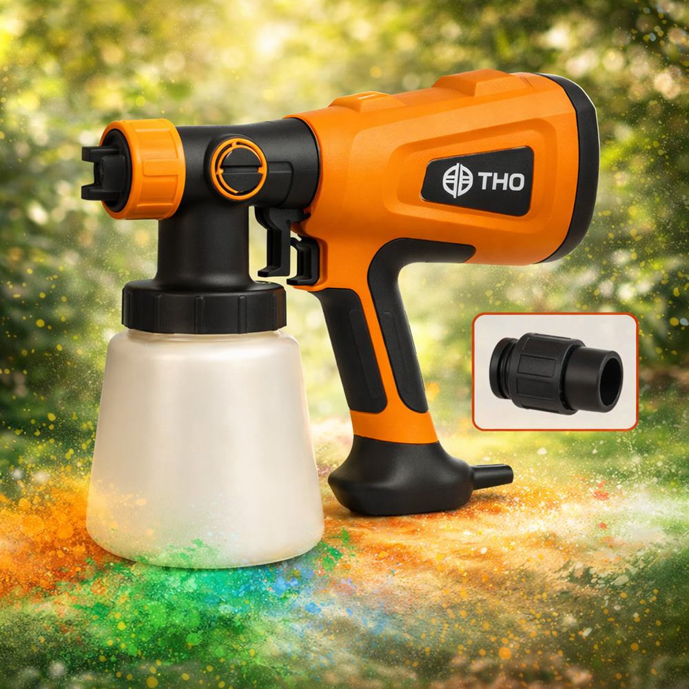 THO M-6014 elektromos festékszóró pisztoly – állítható festékszóró, falfestéshez és bútorfestéshez (FX) 4