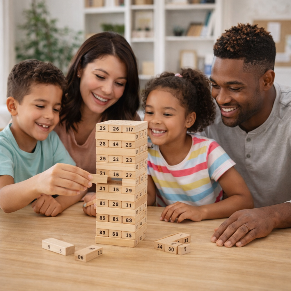 ToronyMester fa toronyépítő ügyességi játék – klasszikus egyensúlyozó családi társasjáték (BBJ) 3