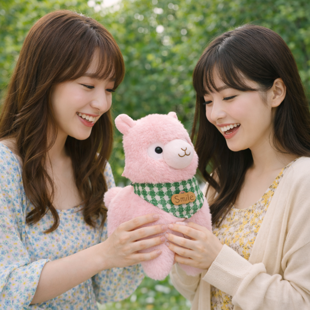 Alpacasso rózsaszín plüss alpaka – puha, ölelhető alpaka játék gyerekeknek és ajándéknak (BBJ) 4