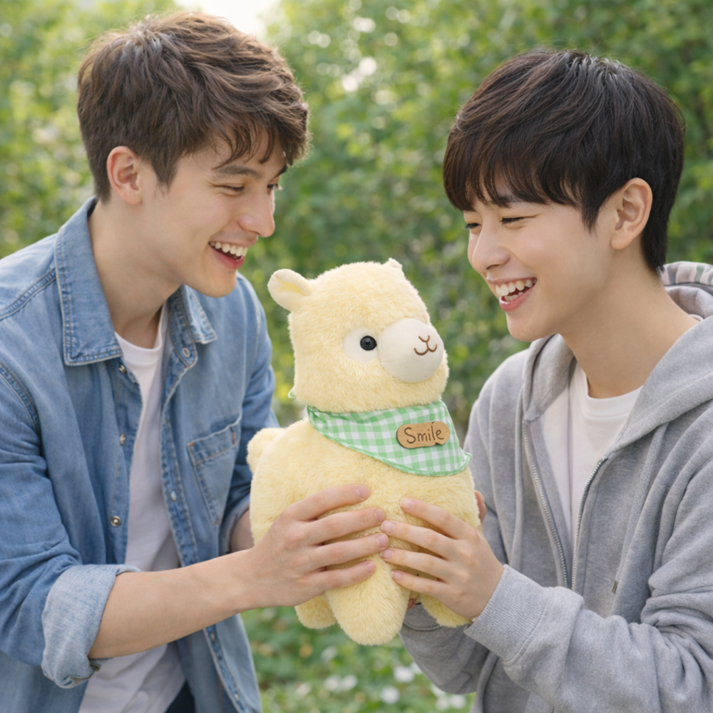 Alpacasso sárga plüss alpaka – puha, ölelhető alpaka játék gyerekeknek és ajándéknak (BBJ) 4