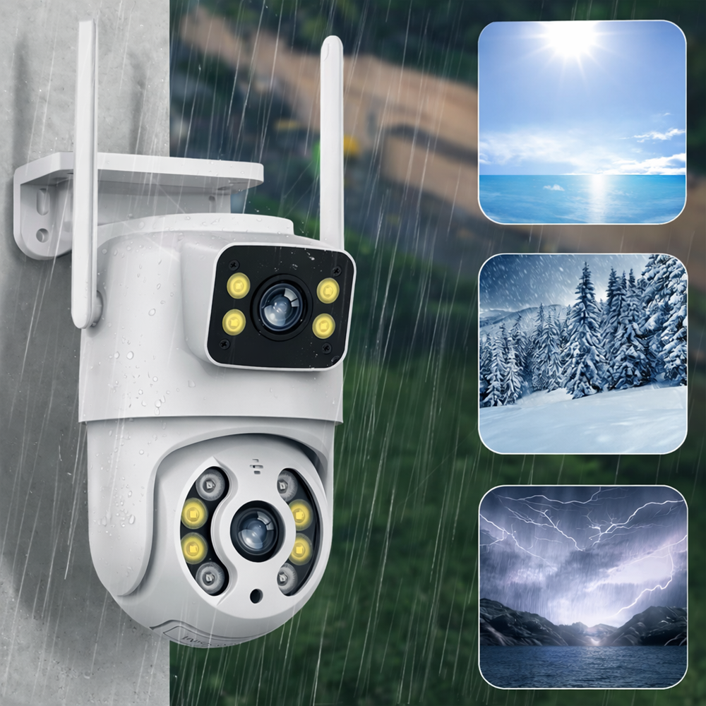 Immax NEO okos kültéri biztonsági kamera – dupla szenzoros WiFi PTZ kamera 355° forgatás, 2×2MP ONVIF támogatással (BBD) 5