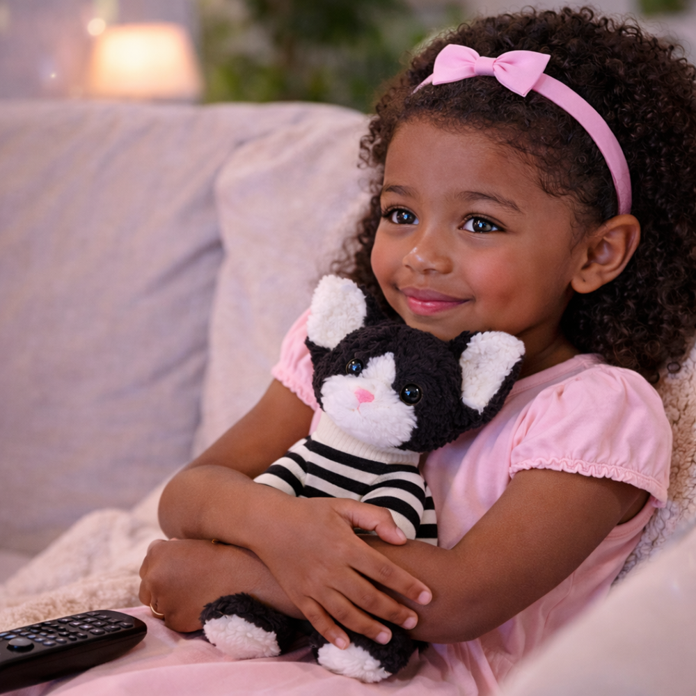 Loock Series plüss cica – puha, ölelhető macska plüss játék gyerekeknek és ajándéknak (BBJ) 2