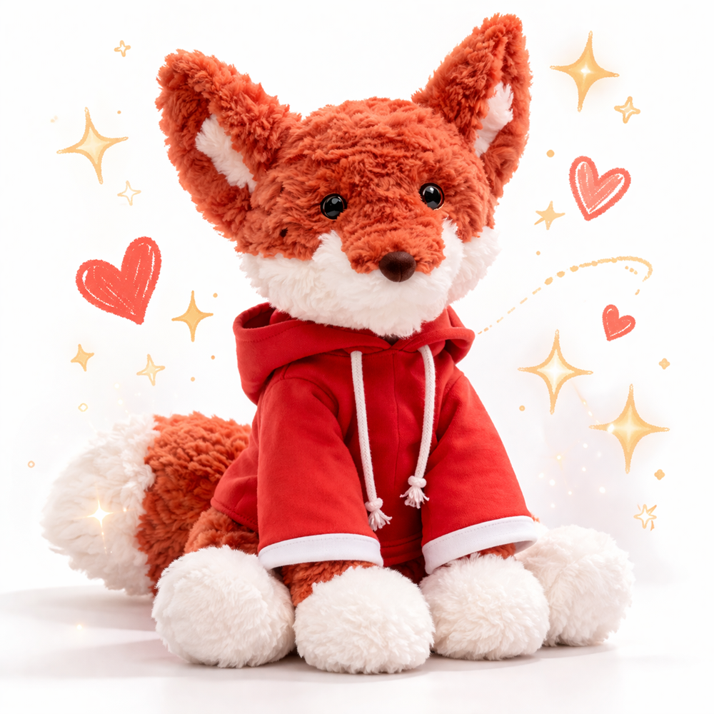 Loock Series plüss róka – puha, ölelhető róka plüss játék gyerekeknek és ajándéknak (BBJ) 1