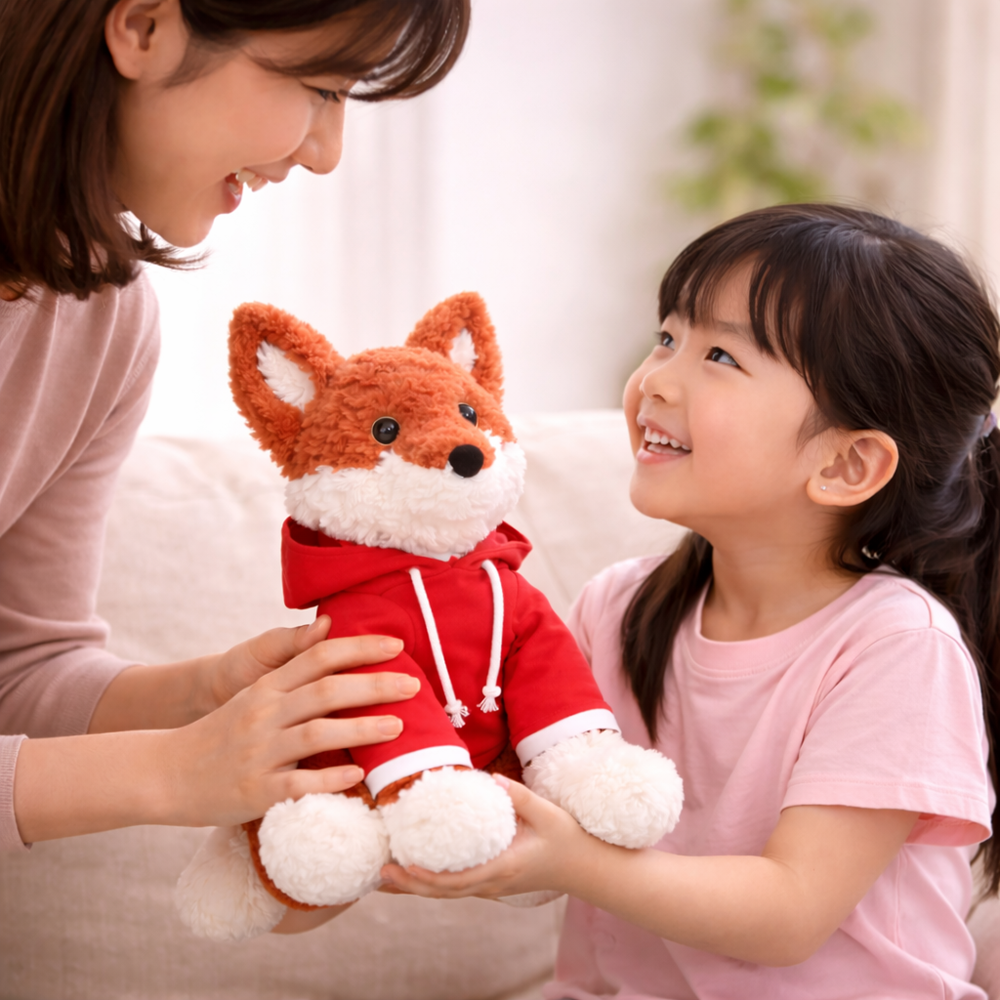 Loock Series plüss róka – puha, ölelhető róka plüss játék gyerekeknek és ajándéknak (BBJ) 4