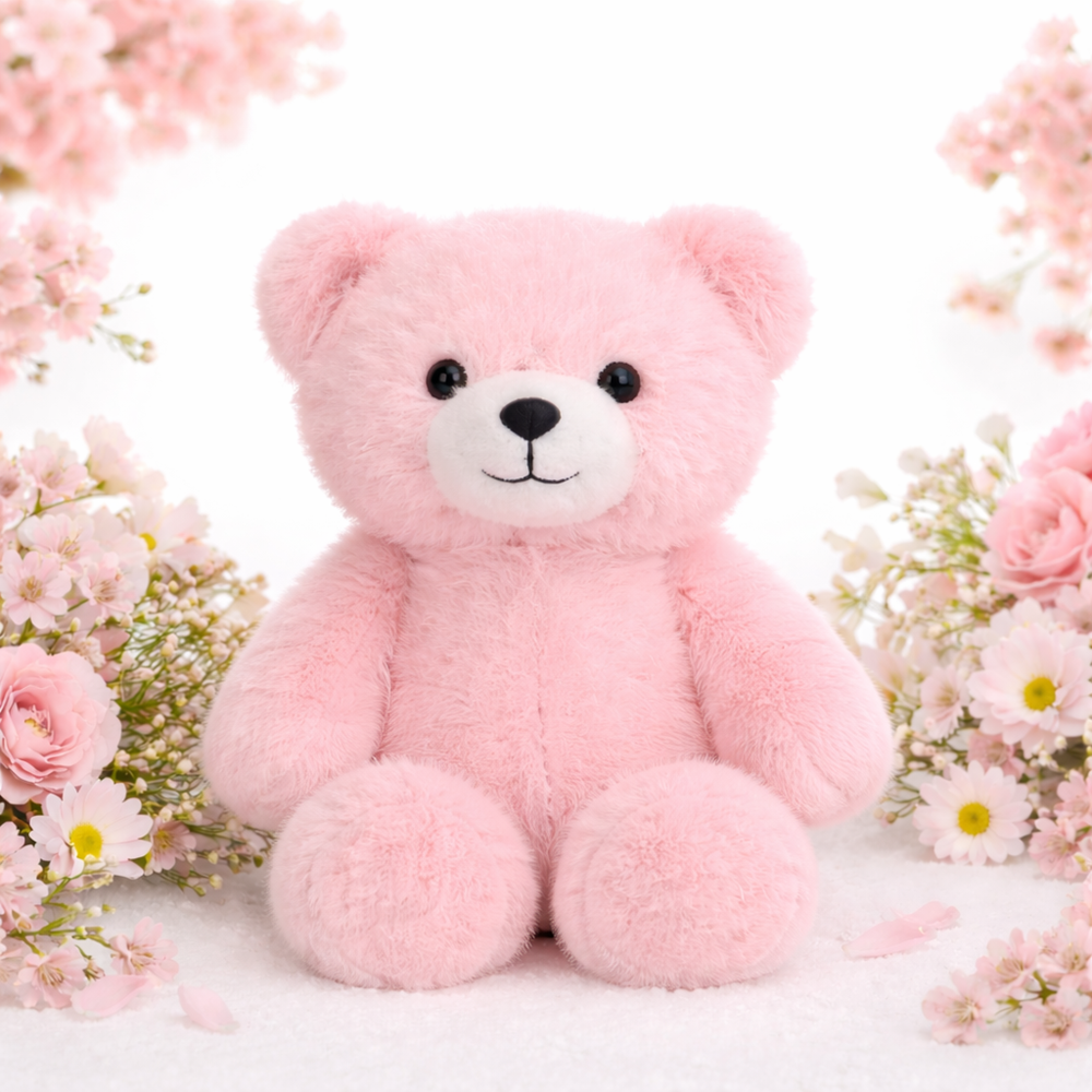 PiheMackó rózsaszín plüss maci – puha, ölelhető teddy mackó gyerekeknek és ajándéknak (BBJ) 1