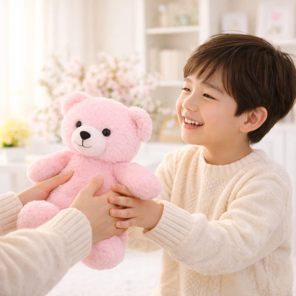 PiheMackó rózsaszín plüss maci – puha, ölelhető teddy mackó gyerekeknek és ajándéknak (BBJ) 3